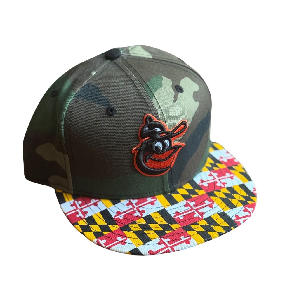 NEW ERA BALTIMORE ORIOLES CAMO MARYLAND FITTED HAT - 7 5/8